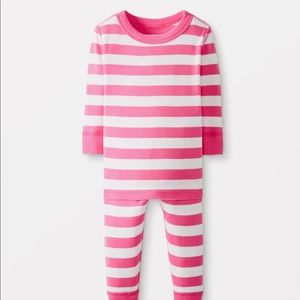 Hanna Andersson Organic Pink Stripe Pajamas 6-7